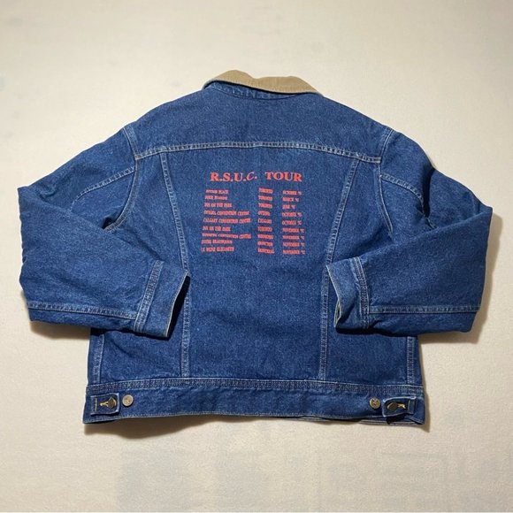 Vintage LEE Storm Rider Denim Blanket Lined Trucker Jacket Size 44 / L - Picture 12 of 16